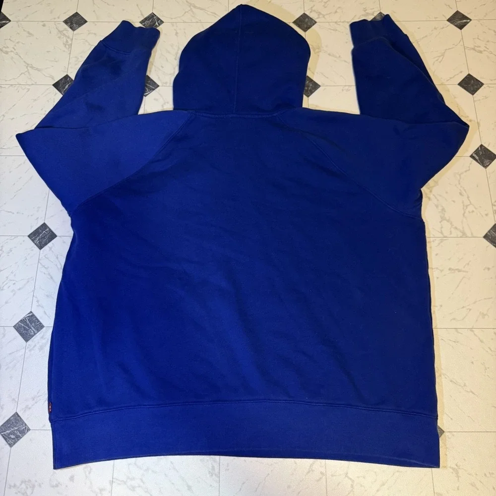 Levi's Blue Logo Hoodie Mens‎ 2XL Pullover Sweatshirt Big Logo